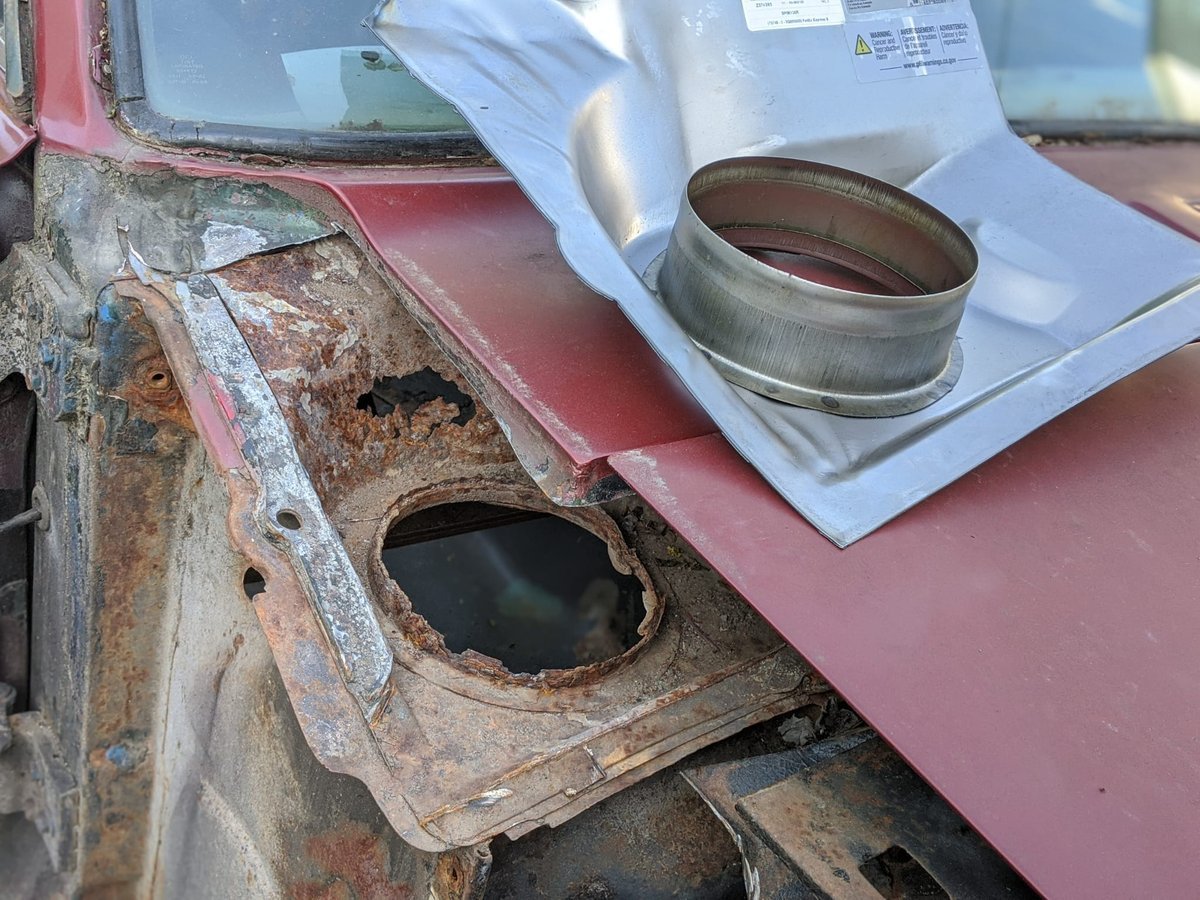 Cowl repair section ready for fitment